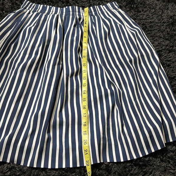 J. CREW FACTORY Striped Pleated Midi Skirt - Picture 8 of 8